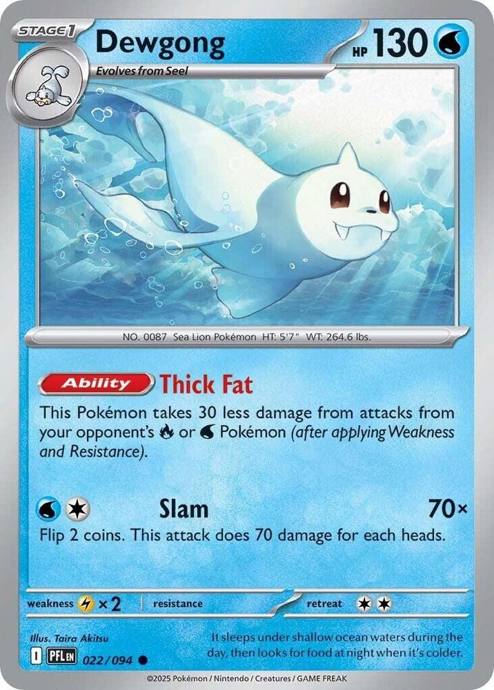 Dewgong - 022/094 Reverse Holo Common ME02: Phantasmal Flames 022/094 NM