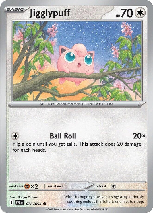 Jigglypuff Reverse Holo Common ME02: Phantasmal Flames 076/094 NM