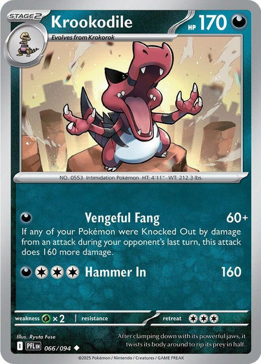 Krookodile Uncommon ME02: Phantasmal Flames 066/094 NM