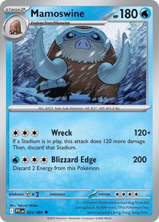 Mamoswine Uncommon ME02: Phantasmal Flames 025/094 NM