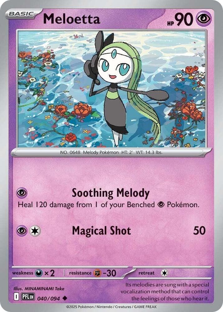 Meloetta Uncommon ME02: Phantasmal Flames 040/094 NM