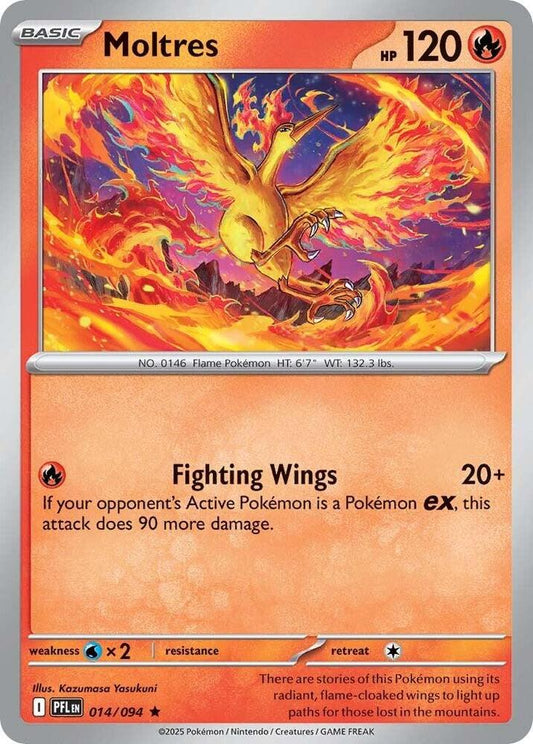 Moltres Holo Rare ME02: Phantasmal Flames 014/094 NM