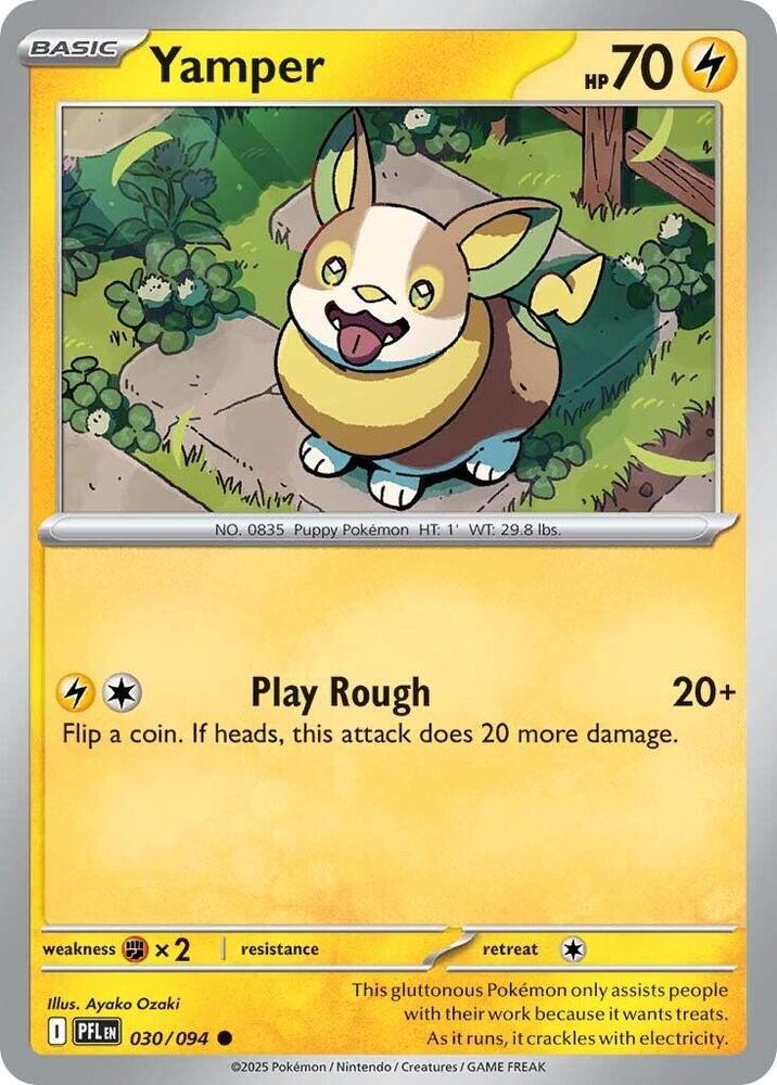 Yamper - 030/094 Reverse Holo Common ME02: Phantasmal Flames 030/094 NM