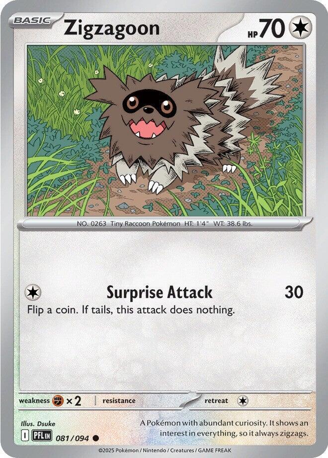 Zigzagoon Common ME02: Phantasmal Flames 081/094 NM