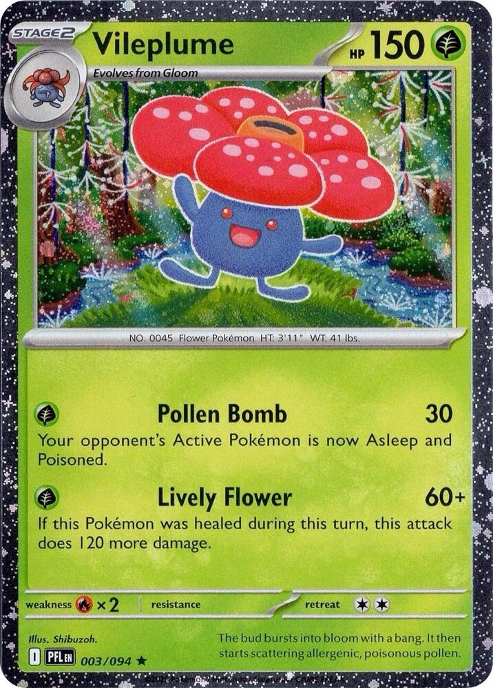 Vileplume (Cosmos Holo) Holo Rare Miscellaneous Cards & Products 003/094 NM