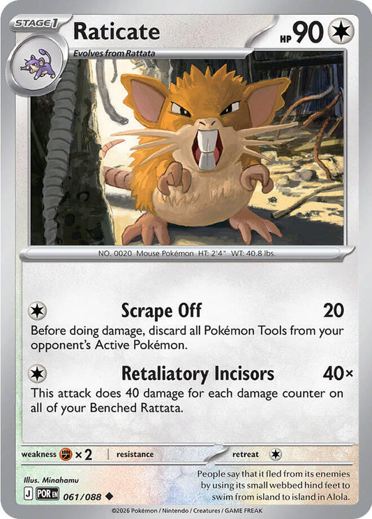 Raticate Reverse Holo - Perfect Order