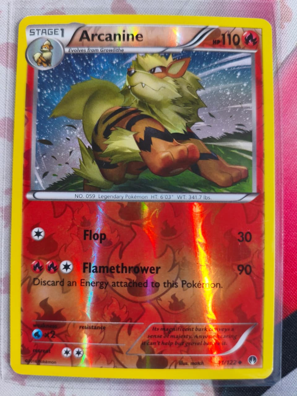 Arcanine Reverse Holo Uncommon XY - BREAKpoint 11/122 NM