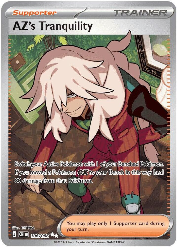 AZ's Tranquility - 106/086 Holo Ultra Rare ME04: Chaos Rising 106/086 NM