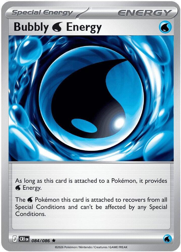 Bubbly W Energy Holo Rare ME04: Chaos Rising 084/086 NM