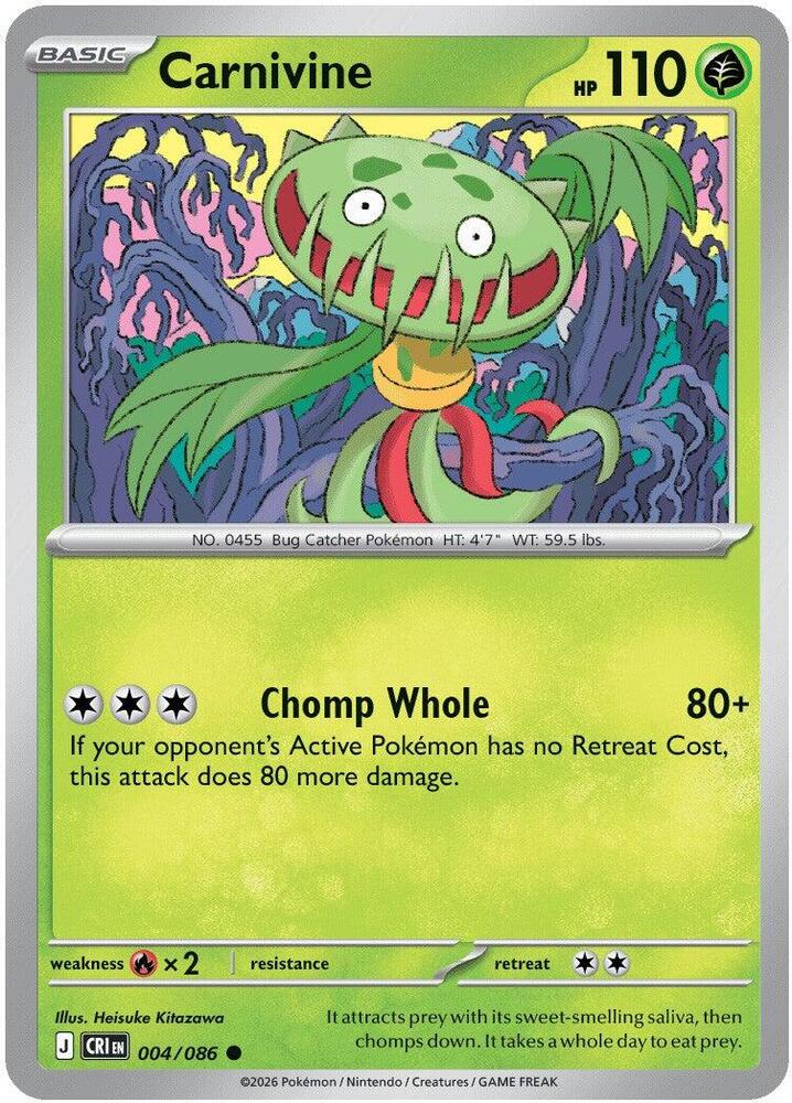 Carnivine Common ME04: Chaos Rising 004/086 NM
