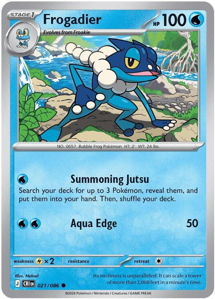 Frogadier - 021/086 Common ME04: Chaos Rising 021/086 NM
