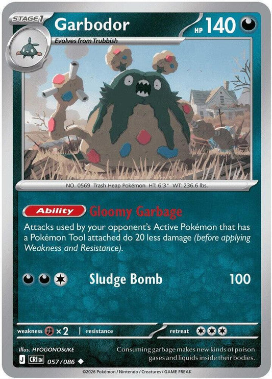 Garbodor Uncommon ME04: Chaos Rising 057/086 NM