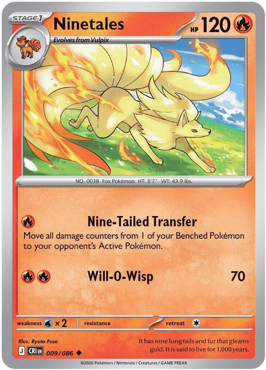 Ninetales Uncommon ME04: Chaos Rising 009/086 NM