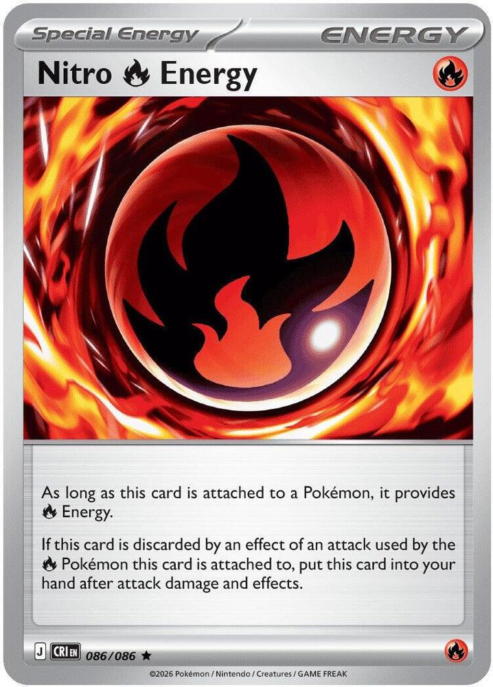Nitro R Energy Holo Rare ME04: Chaos Rising 086/086 NM