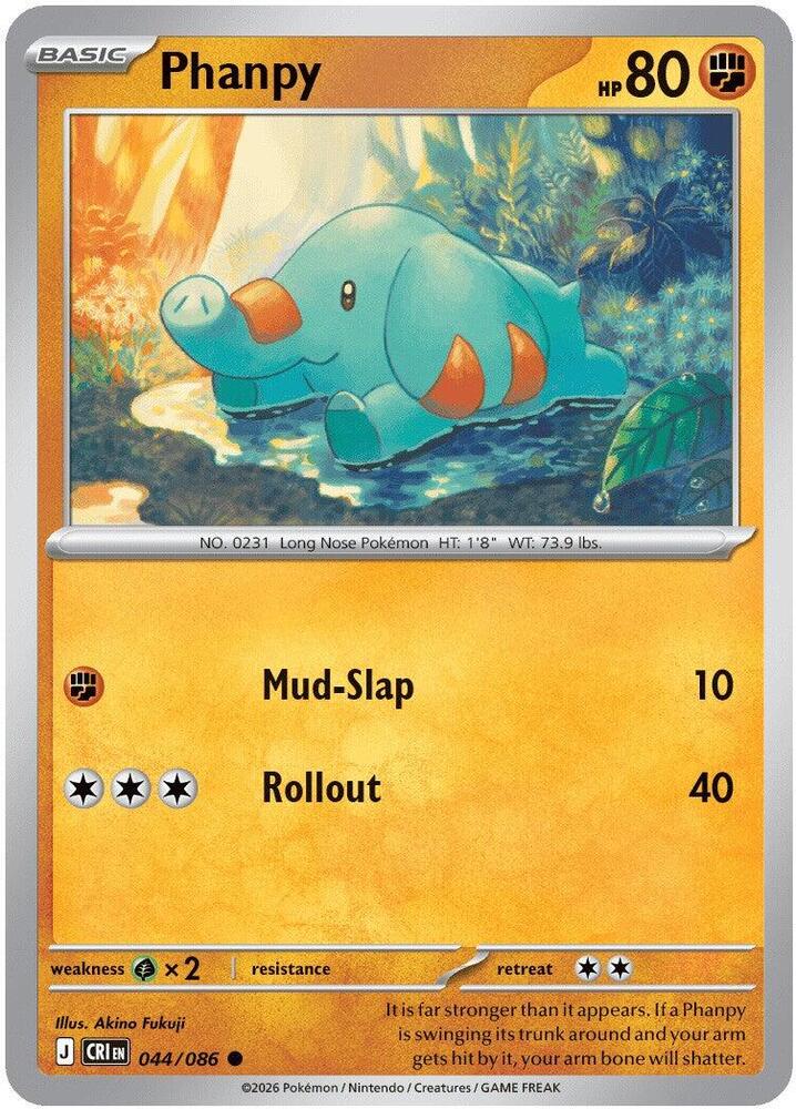 Phanpy Common ME04: Chaos Rising 044/086 NM