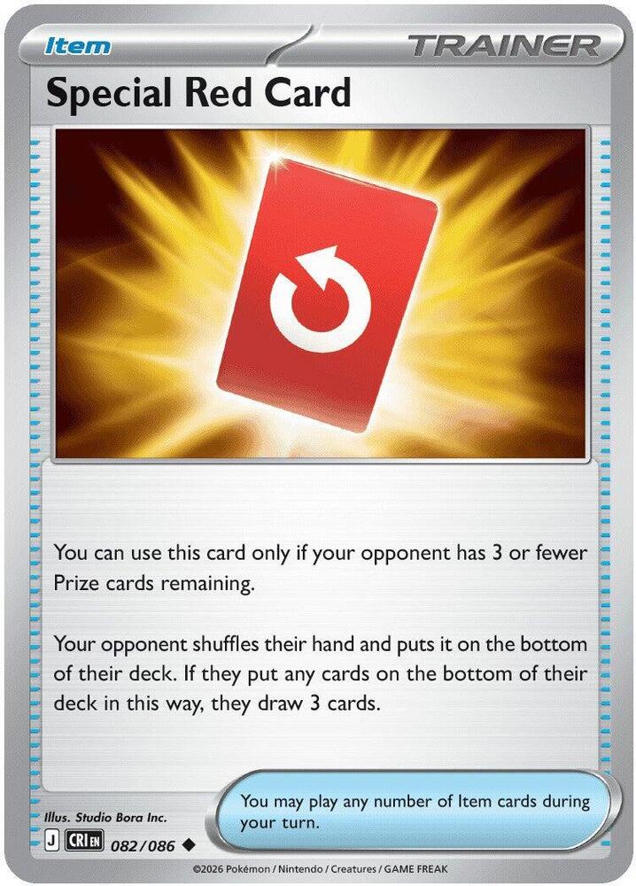 Special Red Card - 082/086 Uncommon ME04: Chaos Rising 082/086 NM