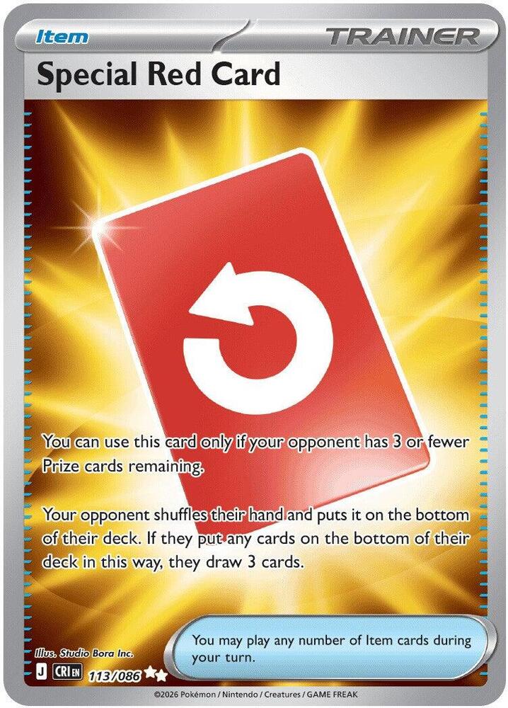 Special Red Card - 113/086 Holo Ultra Rare ME04: Chaos Rising 113/086 NM