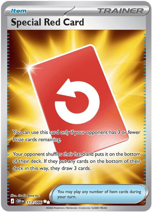Special Red Card - 113/086 Holo Ultra Rare ME04: Chaos Rising 113/086 NM