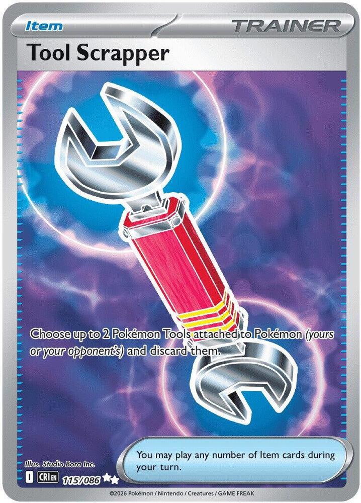 Tool Scrapper Holo Ultra Rare ME04: Chaos Rising 115/086 NM