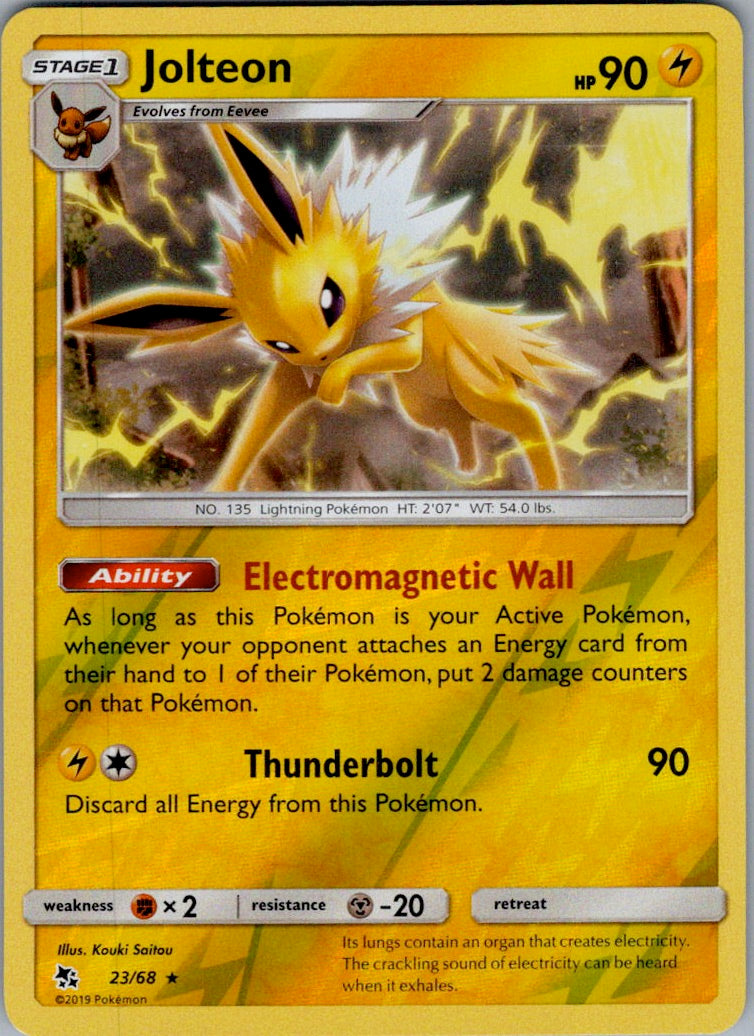 Jolteon Reverse Holo Rare Hidden Fates 23/68 NM