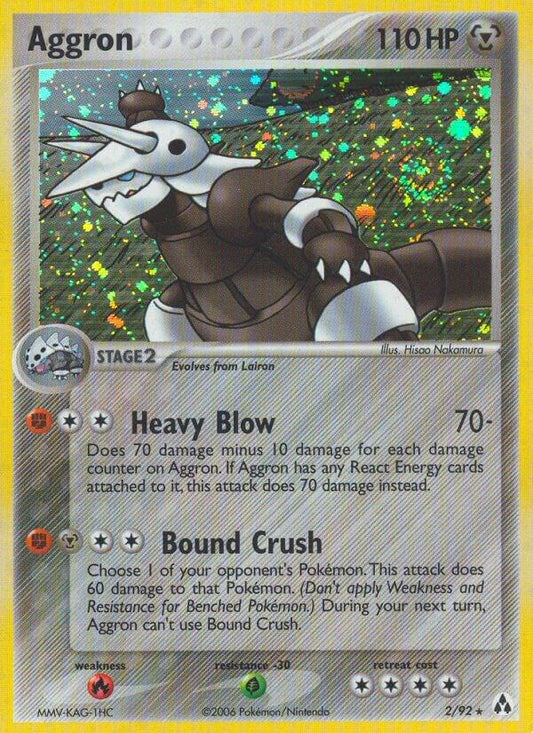Aggron Holo Rare EX Legend Maker 2/92 HP