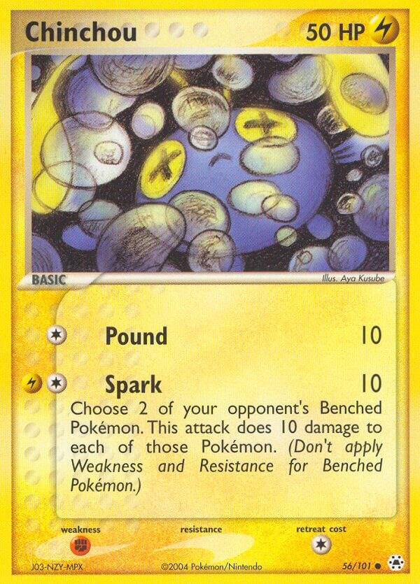 Chinchou Common EX Hidden Legends 56/101 NM