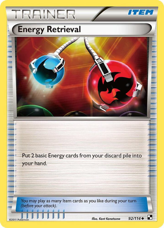Energy Retrieval Uncommon Black and White 92/114 DMG