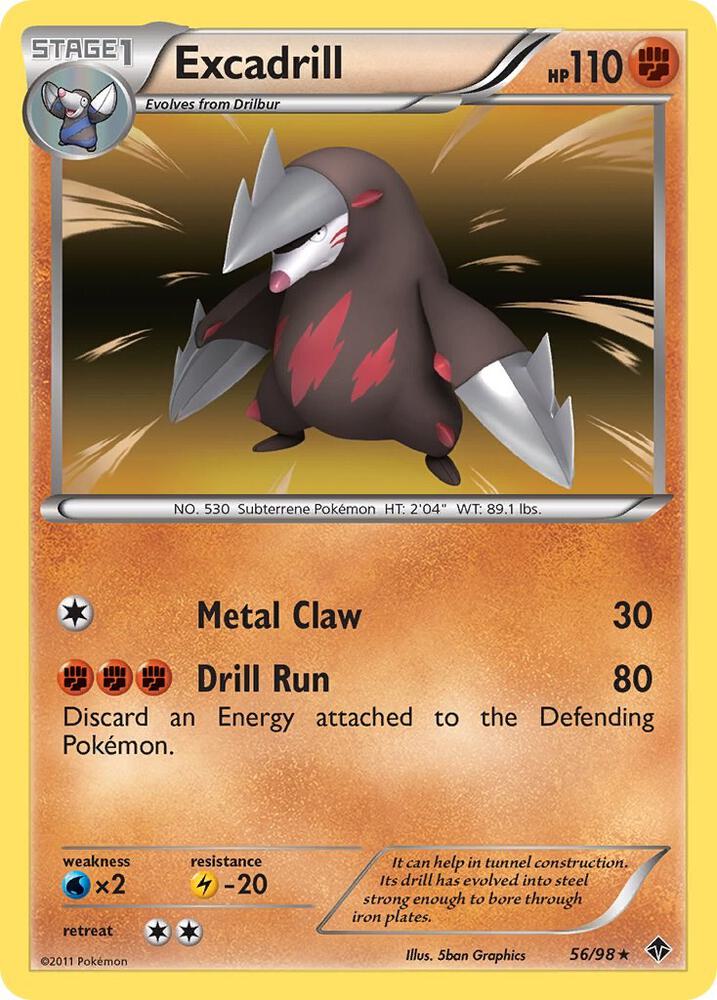 Excadrill (56) Holo Rare Emerging Powers 56/98 MP