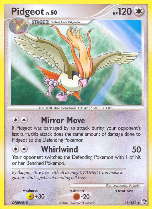Pidgeot Reverse Holo Rare Secret Wonders 35/132 DMG
