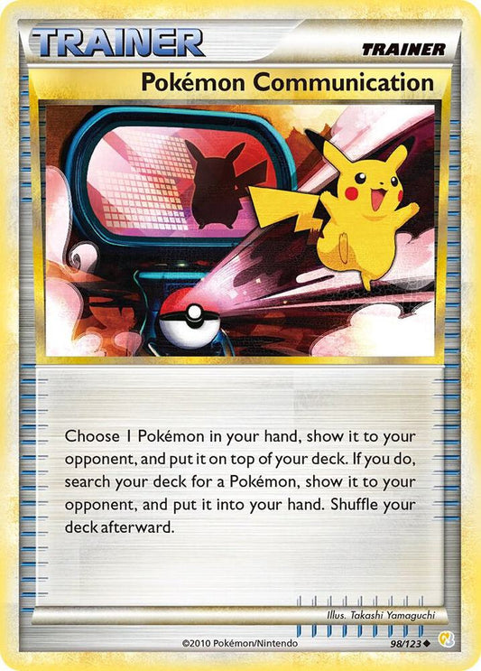 Pokemon Communication Uncommon HeartGold SoulSilver 98/123 LP