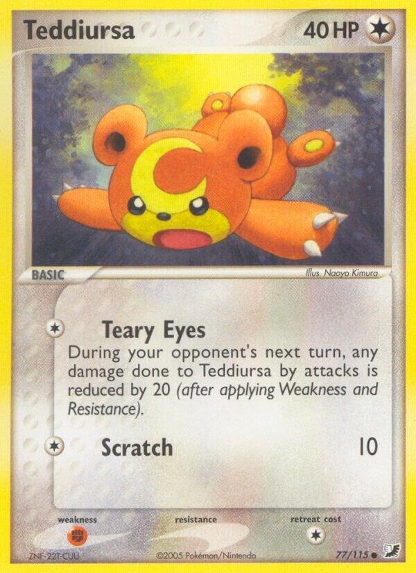 Teddiursa Common EX Unseen Forces 77/115 LP
