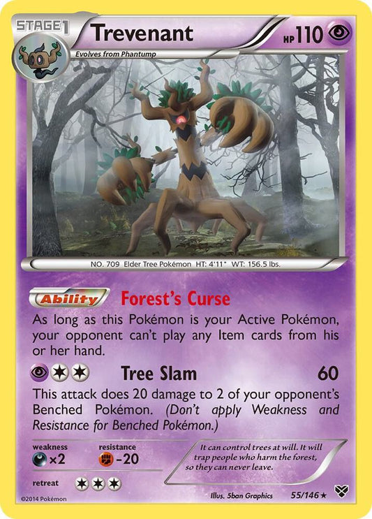 Trevenant Holo Rare XY Base Set 55/146 LP