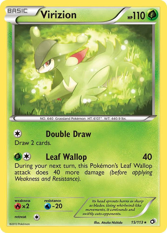 Virizion Holo Rare Legendary Treasures 15/113 HP