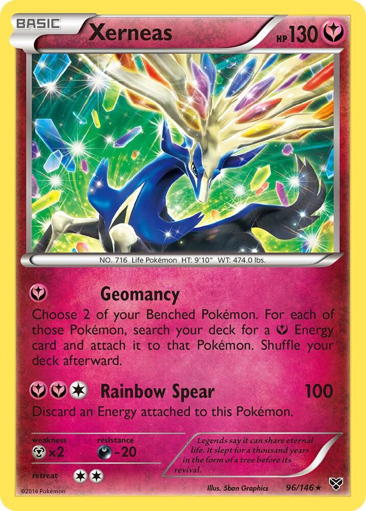 Xerneas Rare XY Base Set 96/146 LP
