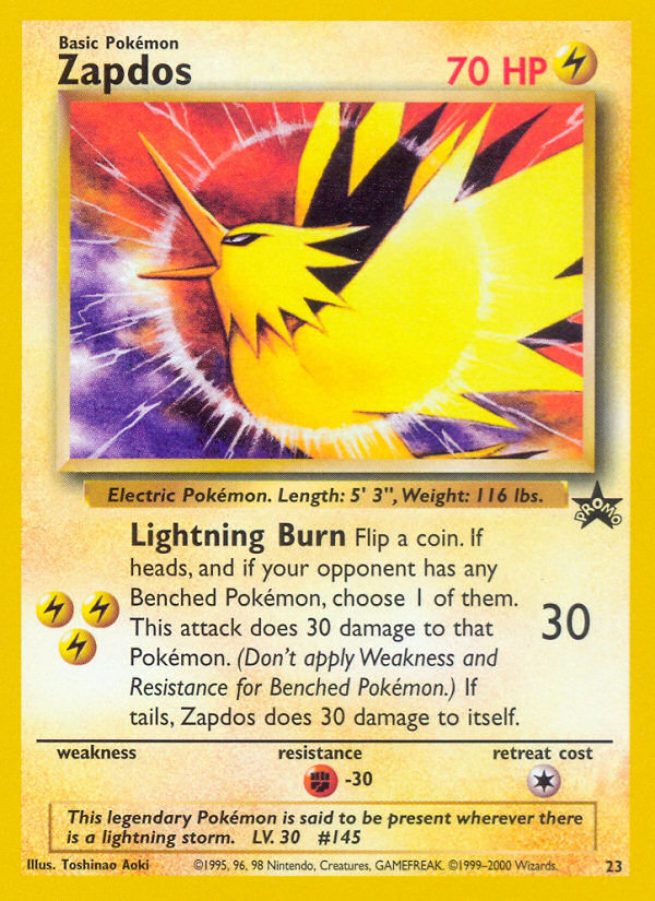 Zapdos Black Star PROMO