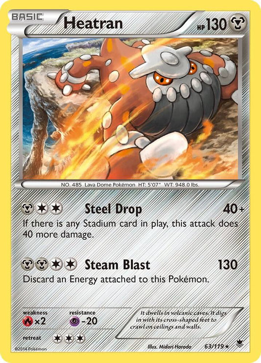 Heatran Holo Rare XY - Phantom Forces 63/119 MP