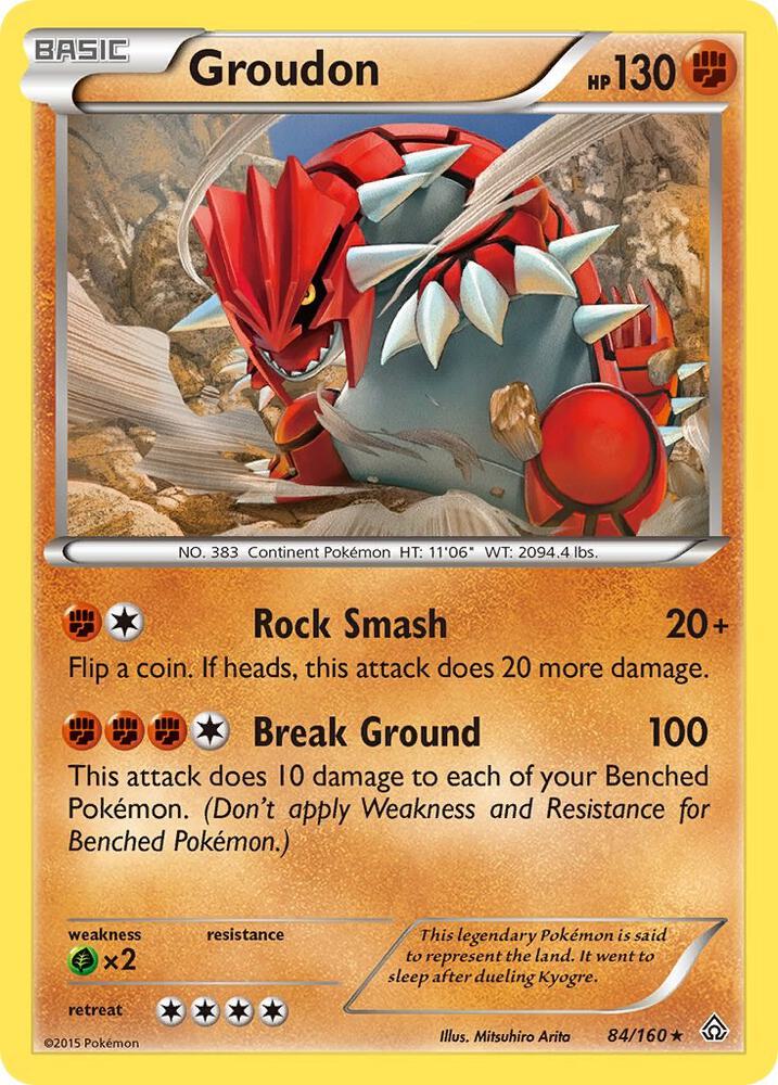 Groudon Rare XY - Primal Clash 84/160 LP