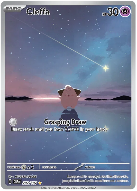 Cleffa Illustration - Obsidian Flames