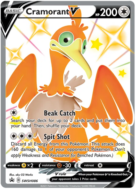 Cramorant V Full Art Shiny - Sword & Shield Promo