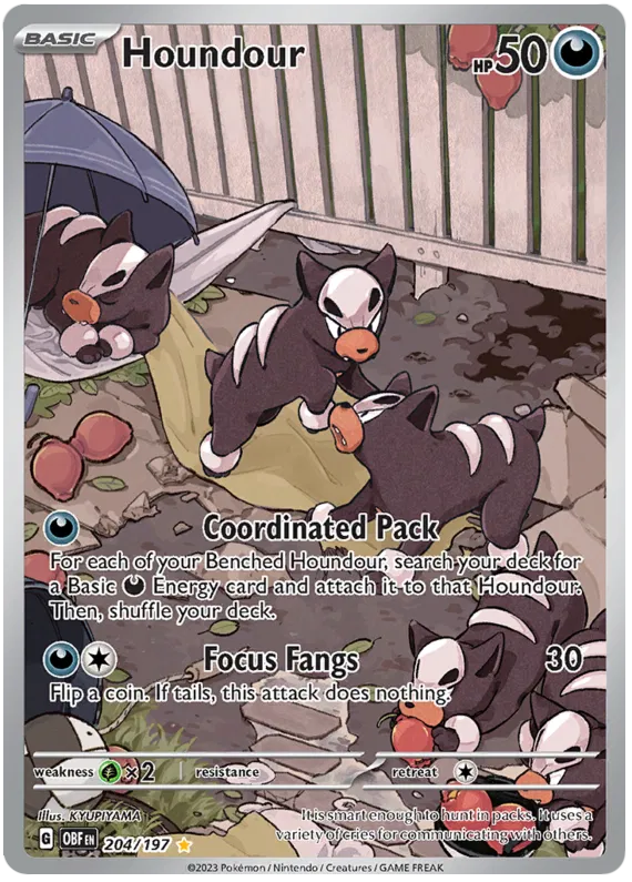 Houndour Illustration