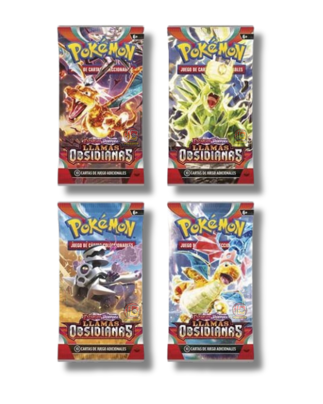 Sobre de Pokemon Llamas Obsidianas