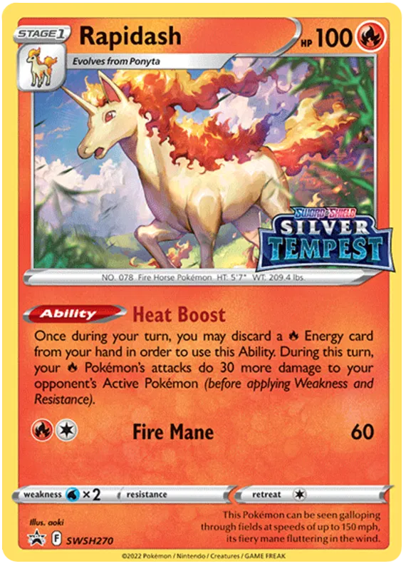 Rapidash Pre Release Silver Tempest