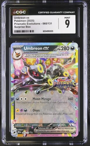 Umbreon EX Stamped Prismatic Evolutions - CGC 9