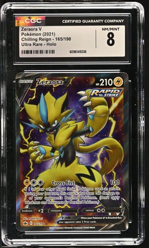 Zeraora V Full Art Chilling Reign - CGC 8