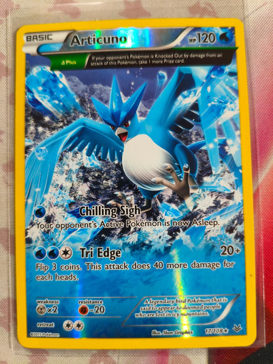 Articuno (17 Delta) Reverse Holo Rare XY - Roaring Skies 17/108 NM