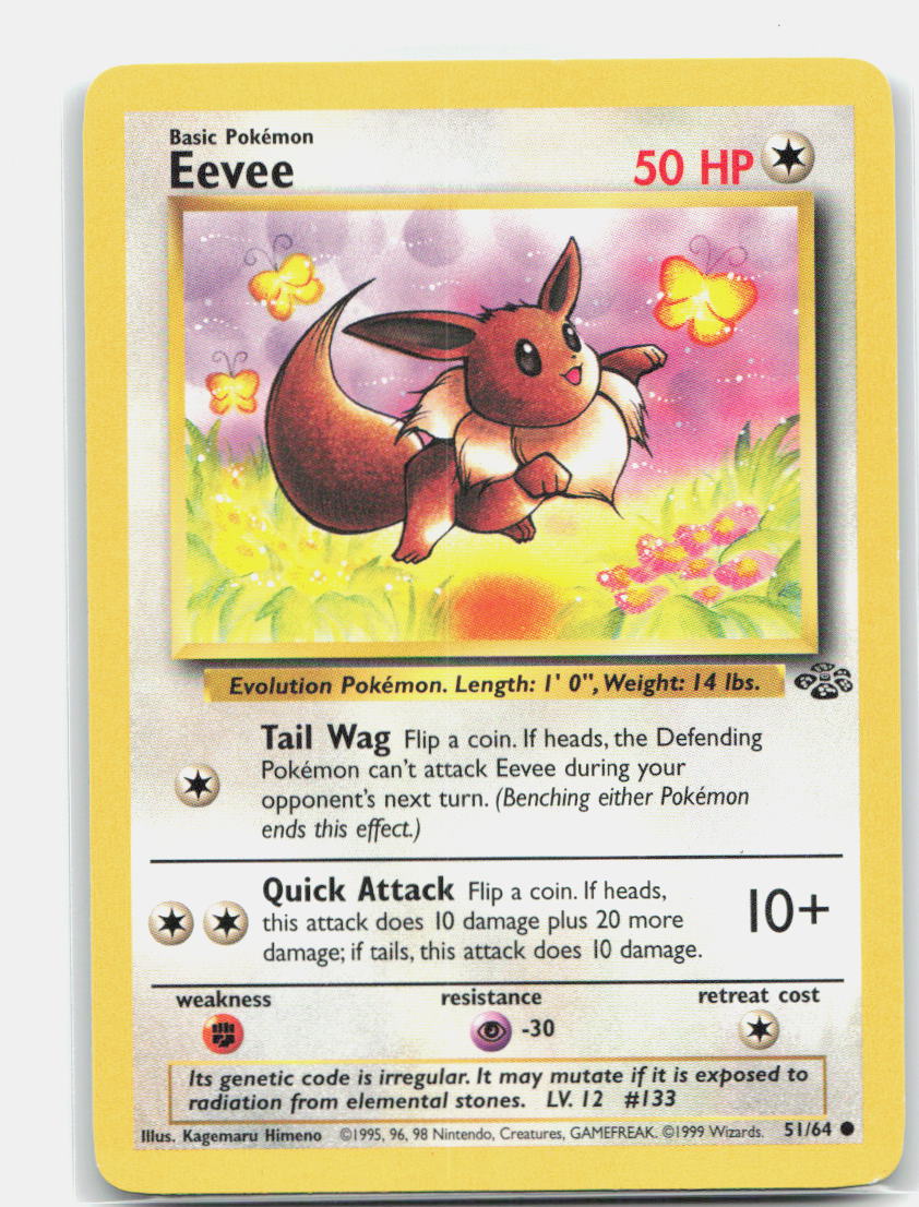 Eevee Unlimited Common Jungle 51/64 NM