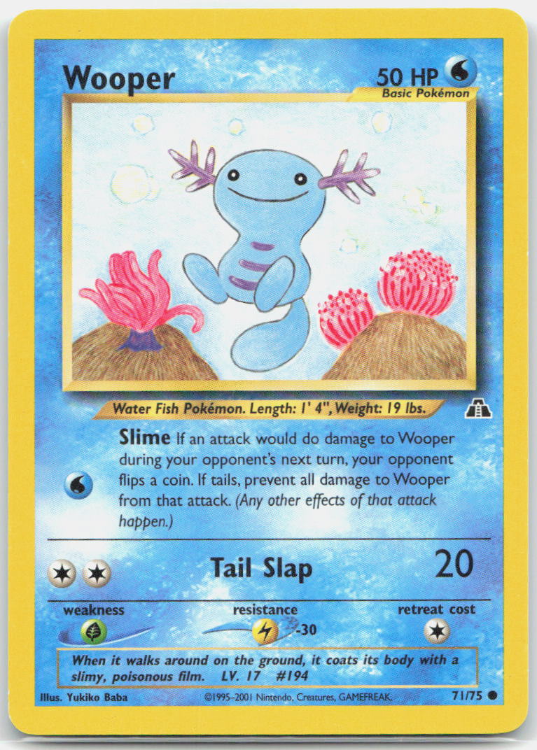 Wooper Unlimited Common Neo Discovery 71/75 DMG