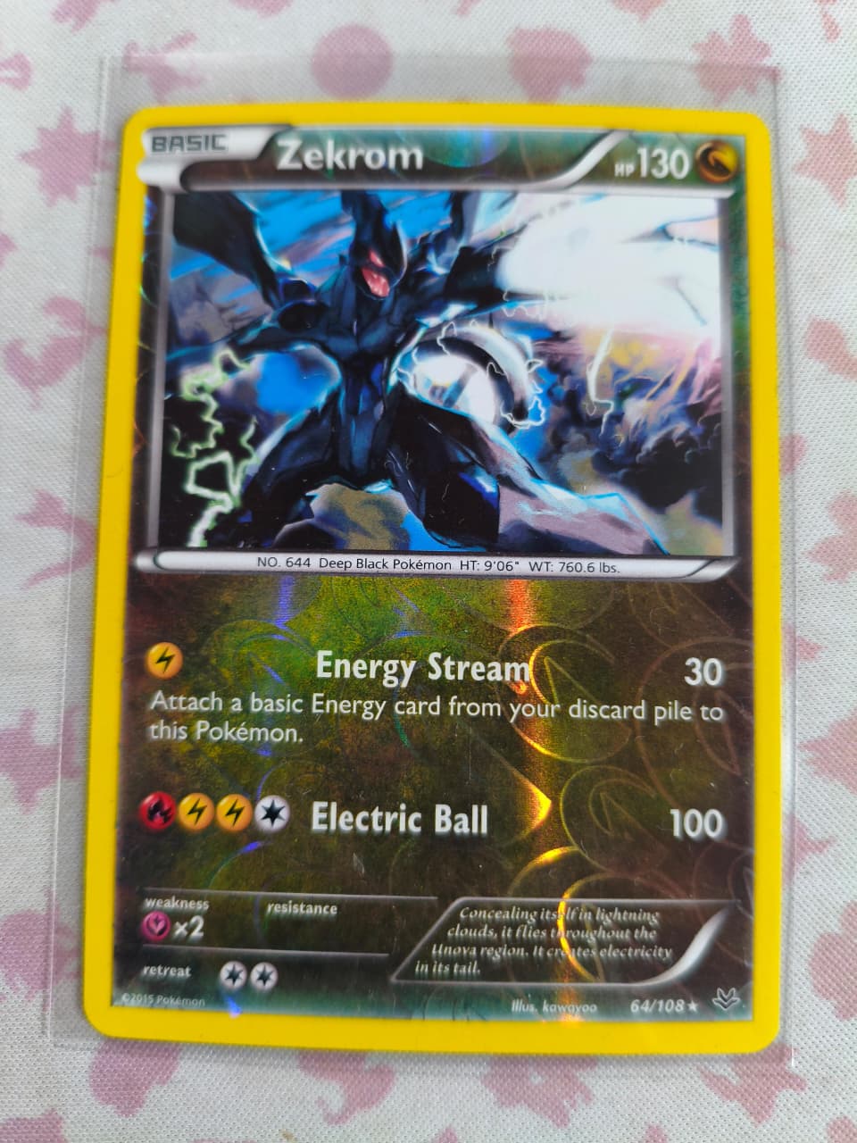 Zekrom Reverse Holo Holo Rare XY - Roaring Skies 64/108 NM