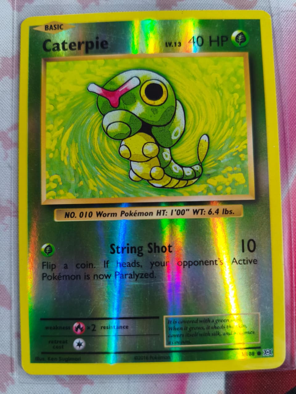 Caterpie Reverse Holo Common XY - Evolutions 3/108 NM