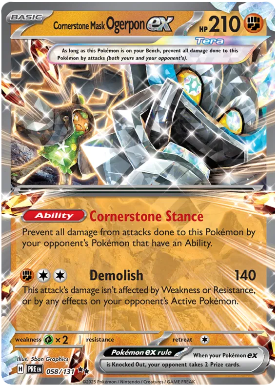 Cornerstone Mask Ogerpon EX - Prismatic Evolutions